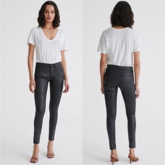 AG ADRIANO GOLDSCHMIED COATED THE LEGGING  SUPER SKINNY JEANS 29R - Picture 1 of 12
